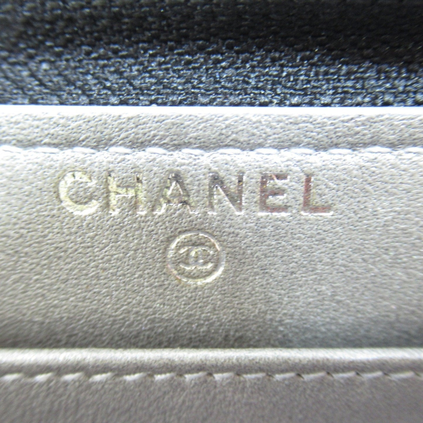 CHANEL Camellia Round Long Wallet, Lambskin (Sheepskin), Women's, Black, A50085