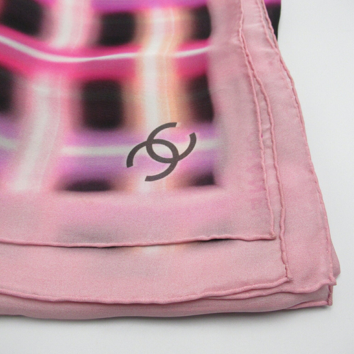 CHANEL Scarf Muffler/Scarf Silk Women's Black Pink