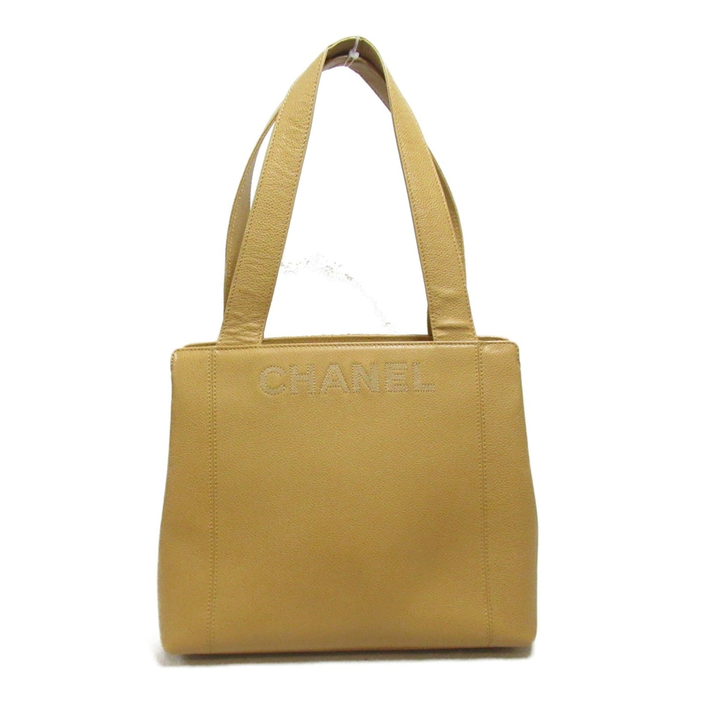 CHANEL Tote Bag Beige Caviar Skin (Grained Calf)