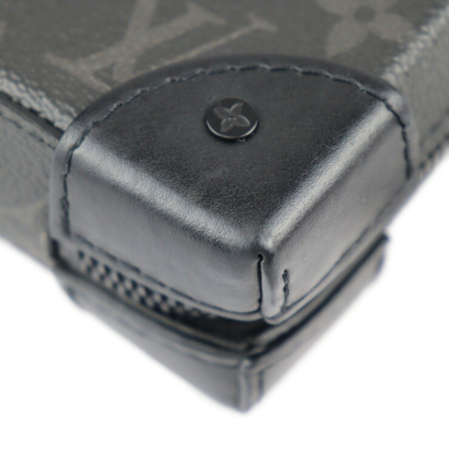 LOUIS VUITTON Soft Trunk Wallet Shoulder Bag M69838 Monogram Eclipse Leather Black Pochette 2WAY Clutch Second Vuitton