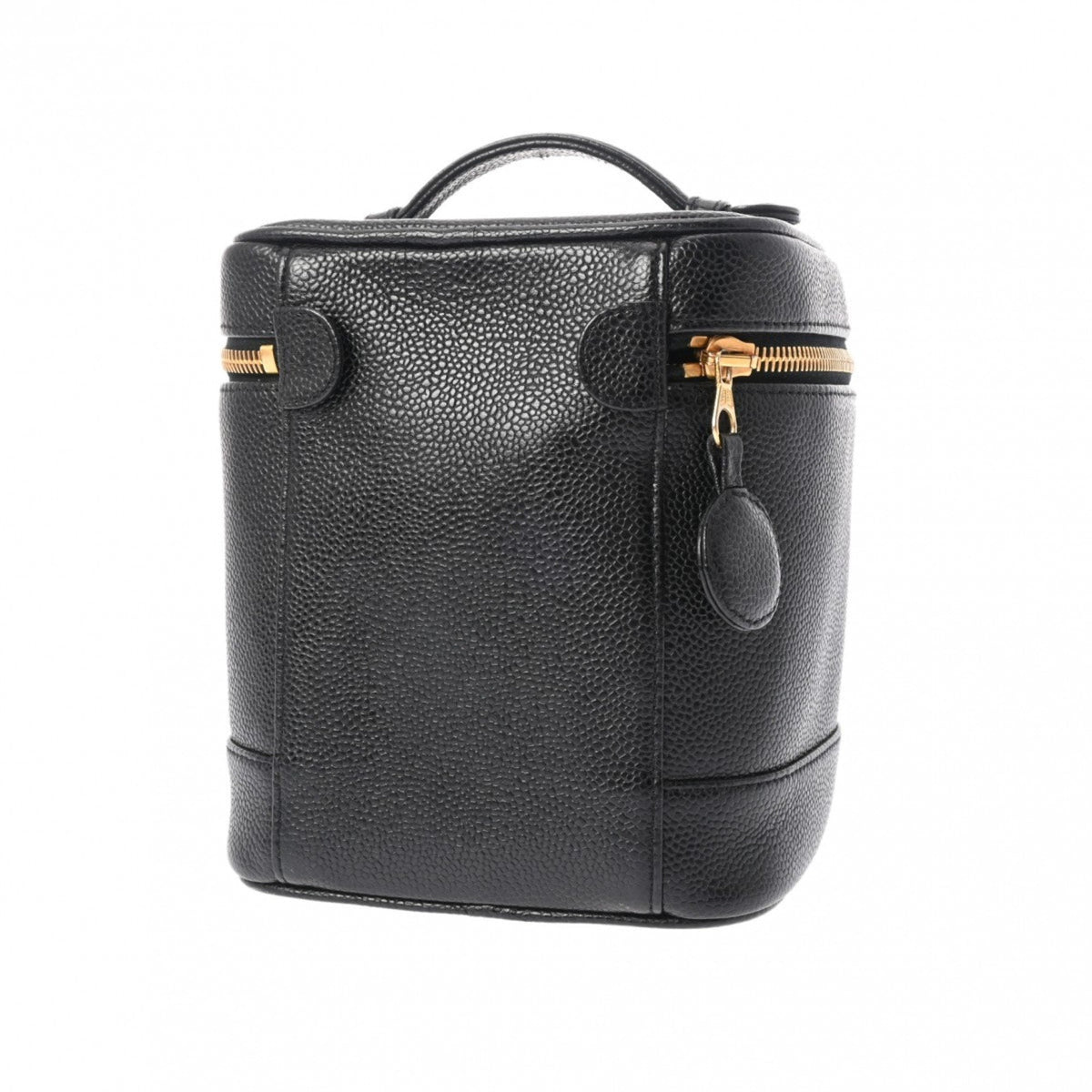 CHANEL Vanity Black A01998 Women's Caviar Skin Handbag