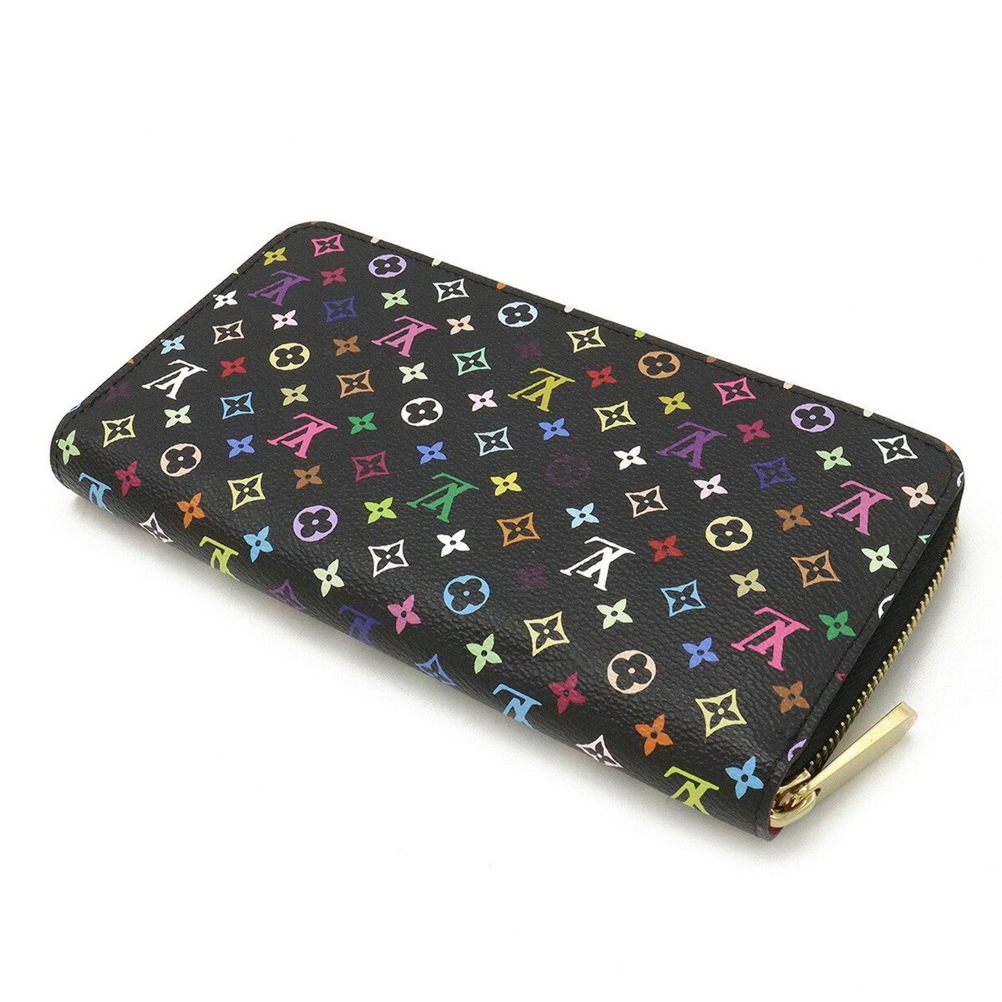LOUIS VUITTON Monogram Multicolor Zippy Round Long Wallet Noir Black Grenade M60243