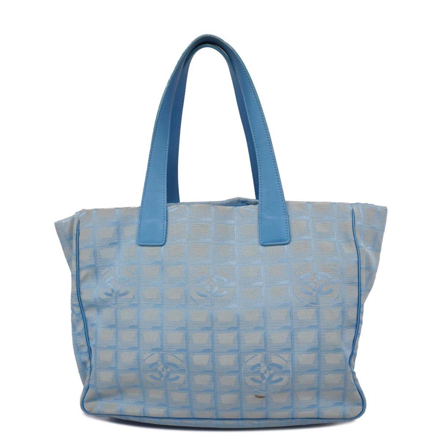 Chanel Tote Bag New Travel Nylon Light Blue Women's