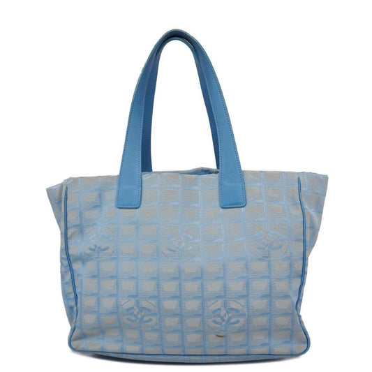 Chanel Tote Bag New Travel Nylon Light Blue Women's