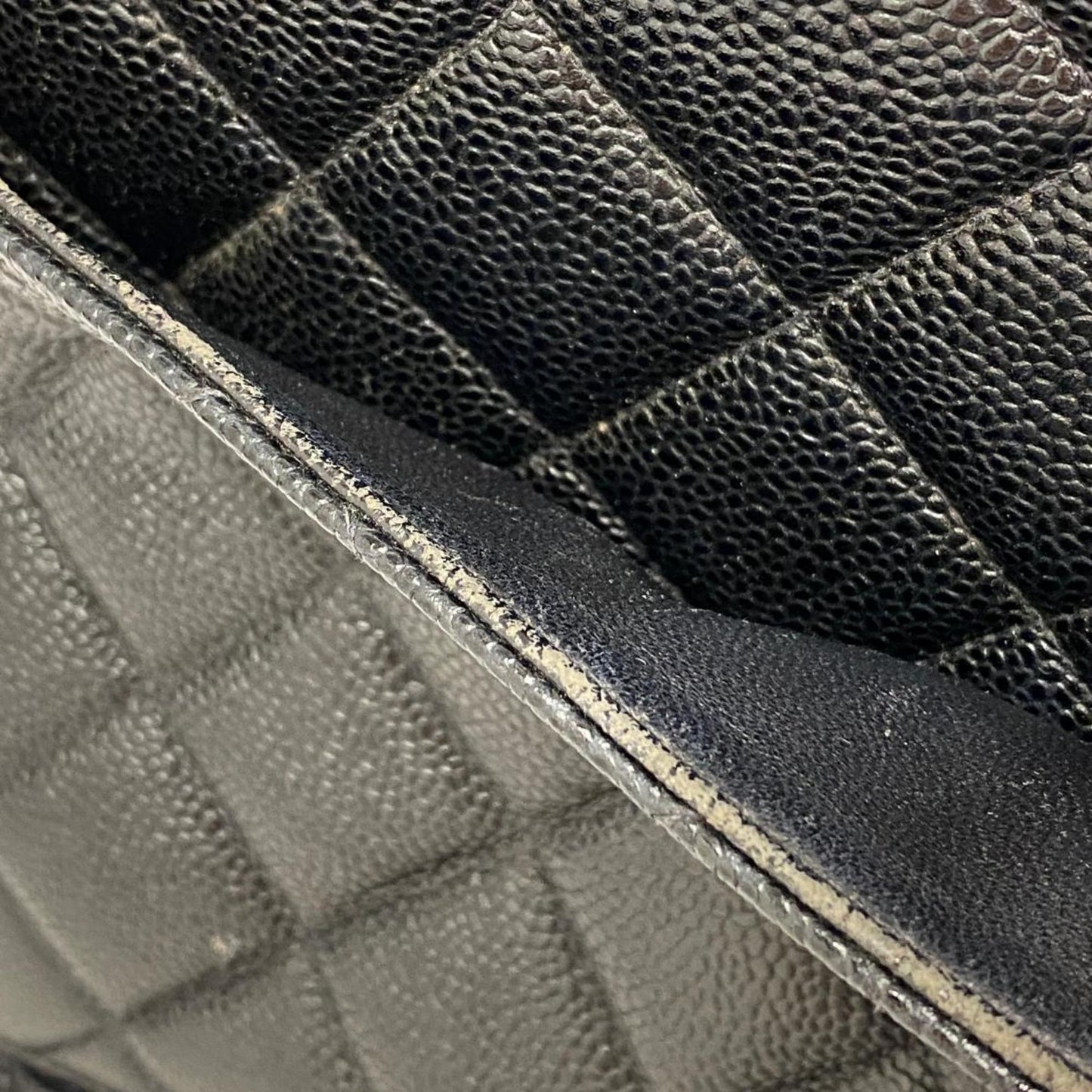 Chanel Tote Bag Reproduction Caviar Skin Black Women's