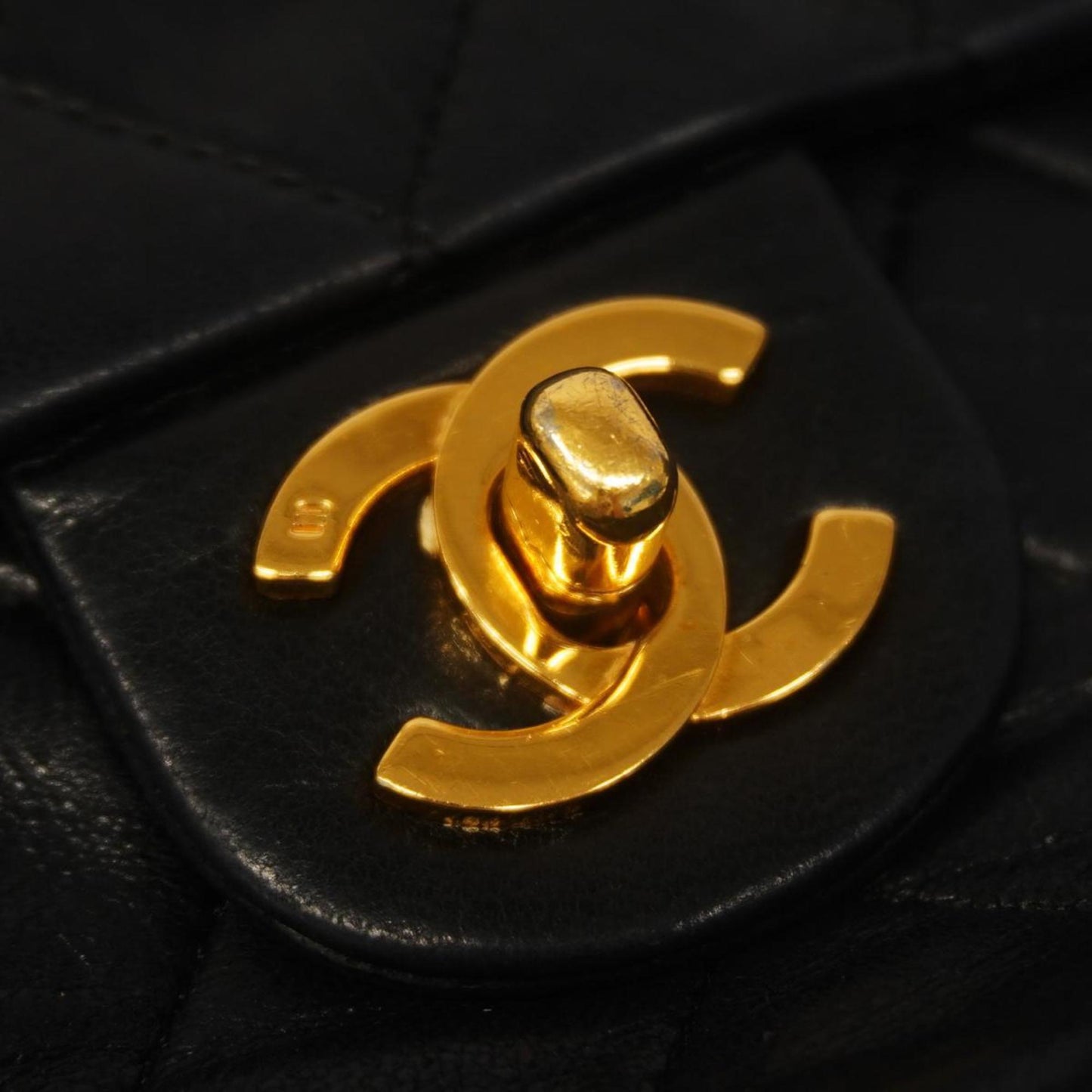 Chanel Shoulder Bag Matelasse Chain Lambskin Black Women's