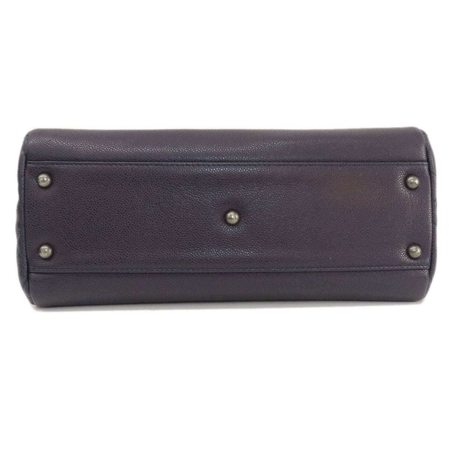 Chanel Chain Bag Coco Mark Tote Caviar Skin Women's