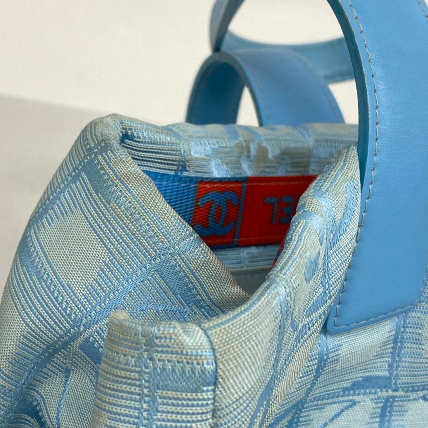 Chanel Tote Bag New Travel Nylon Light Blue Women's