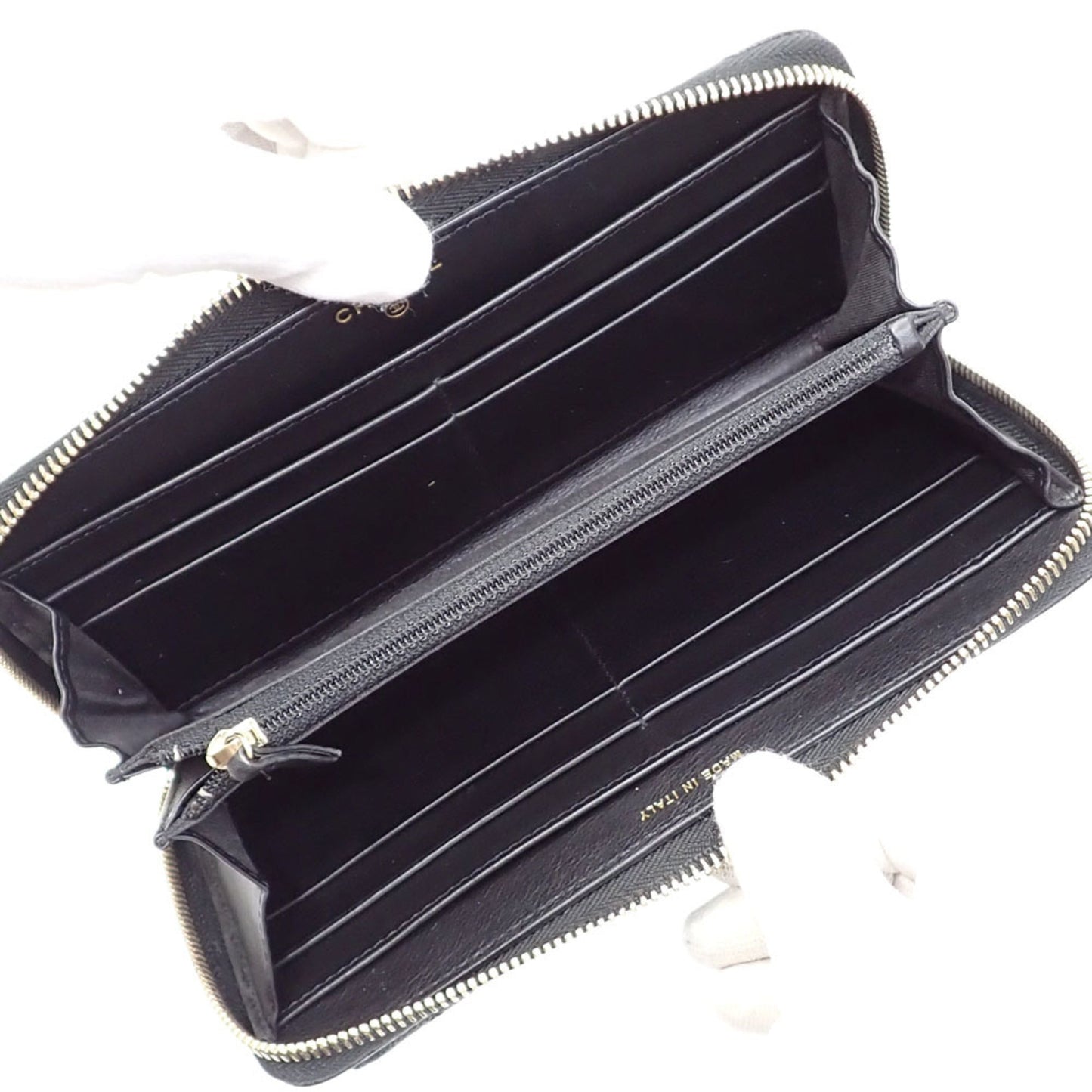 Chanel Round Long Wallet Matelasse Women's Black Caviar Skin AP1139 Coco Mark 2020 Cruise Collection
