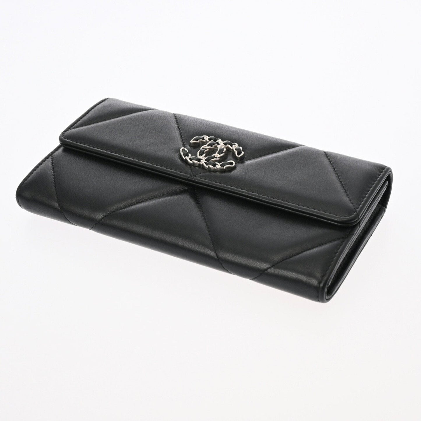 CHANEL Chanel 19 Flap Wallet Black AP0955 Women's Lambskin Long