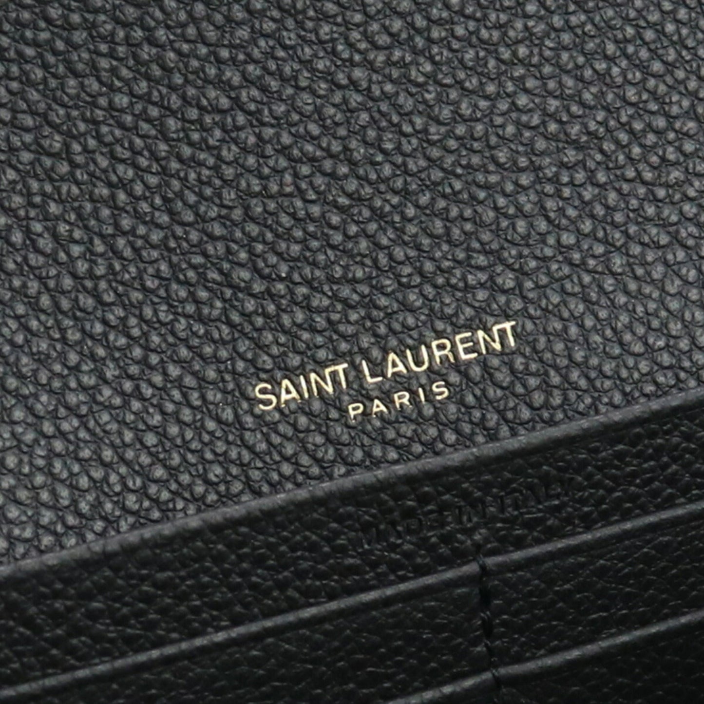 Saint Laurent large flap YSL line 414567 B680J 1000 long wallet leather ladies