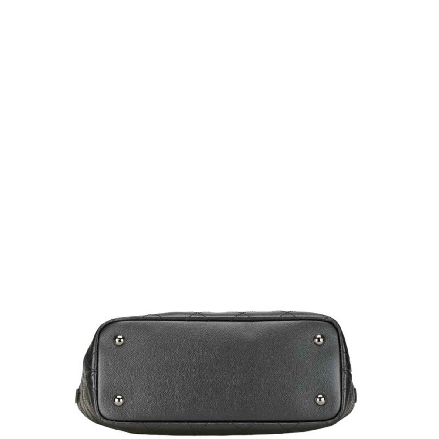 CHANEL Wild Stitch Coco Mark On The Road Tote Bag Shoulder Black Caviar Skin Leather Women's