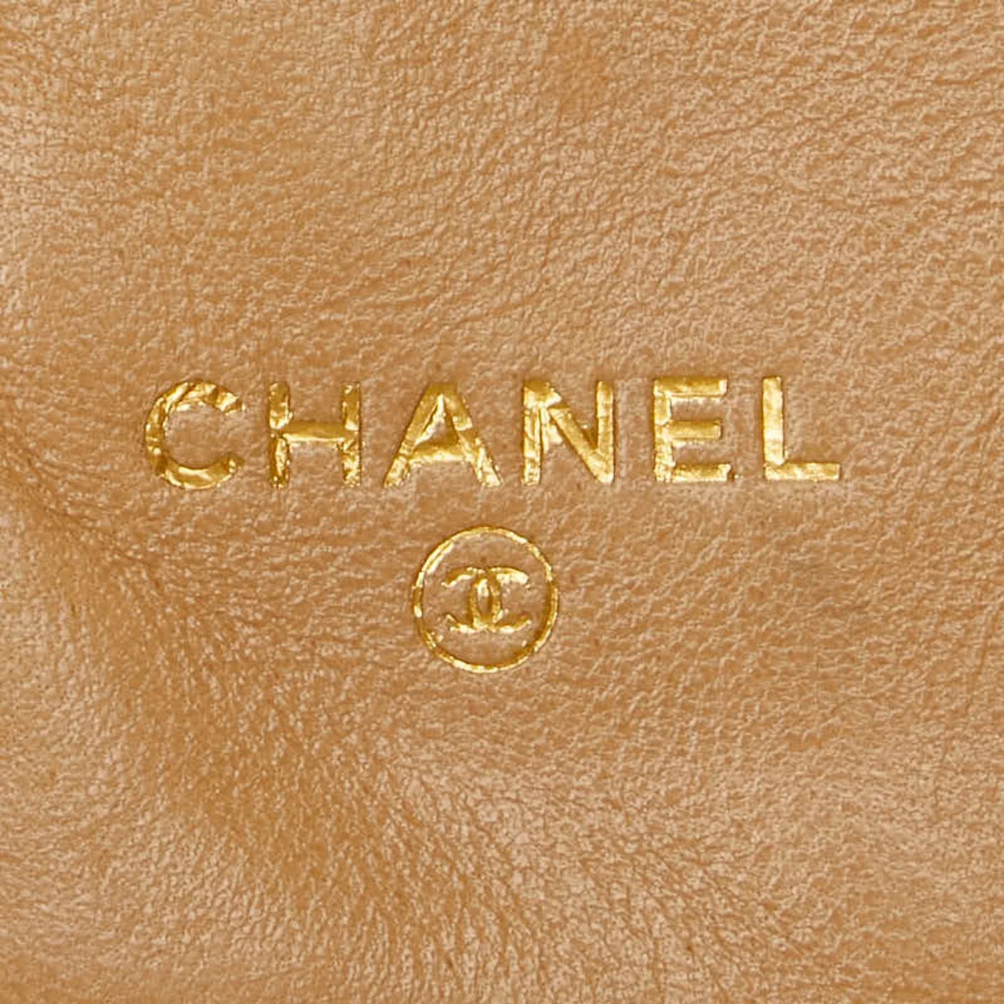 Chanel Coco Mark Long Wallet Beige Caviar Skin Women's CHANEL