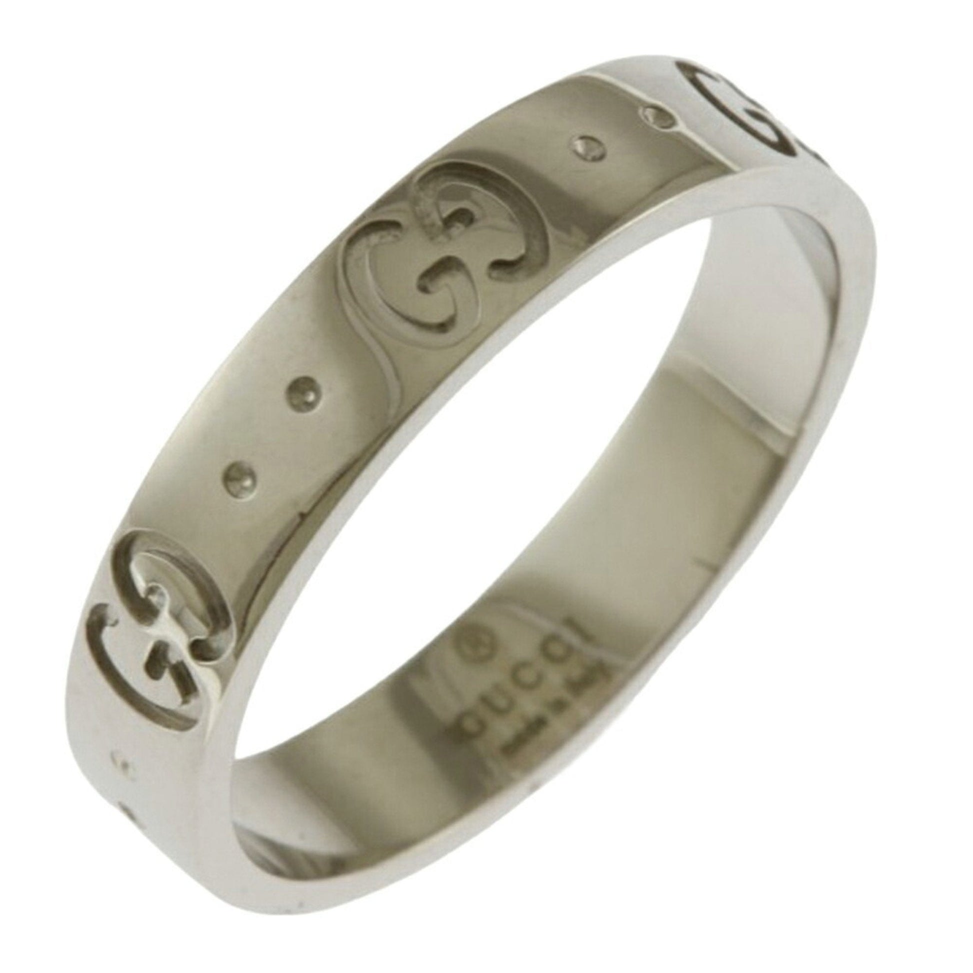 Gucci Silver White Gold (18K) Band Ring ()