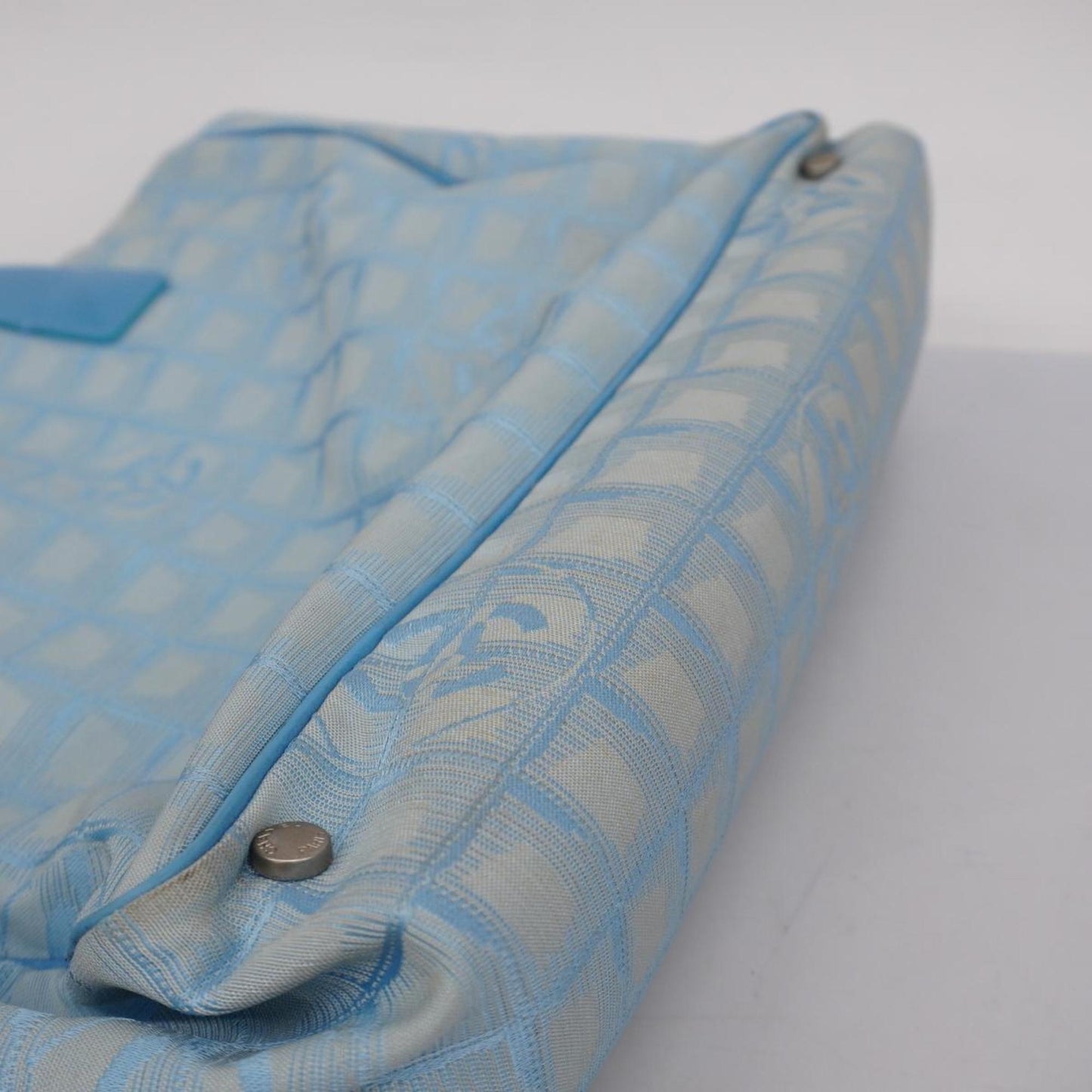 Chanel Tote Bag New Travel Nylon Light Blue Women's