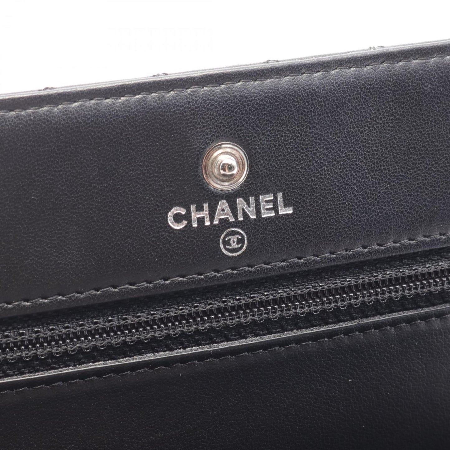 CHANEL Micro Matelasse Shoulder Bag, Lambskin, Women's, Black
