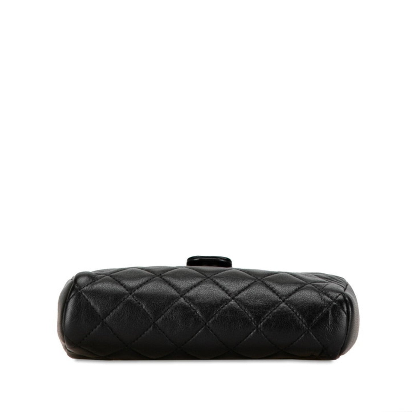 Chanel Matelasse Coco Mark Chain Shoulder Bag Black Lambskin Women's CHANEL