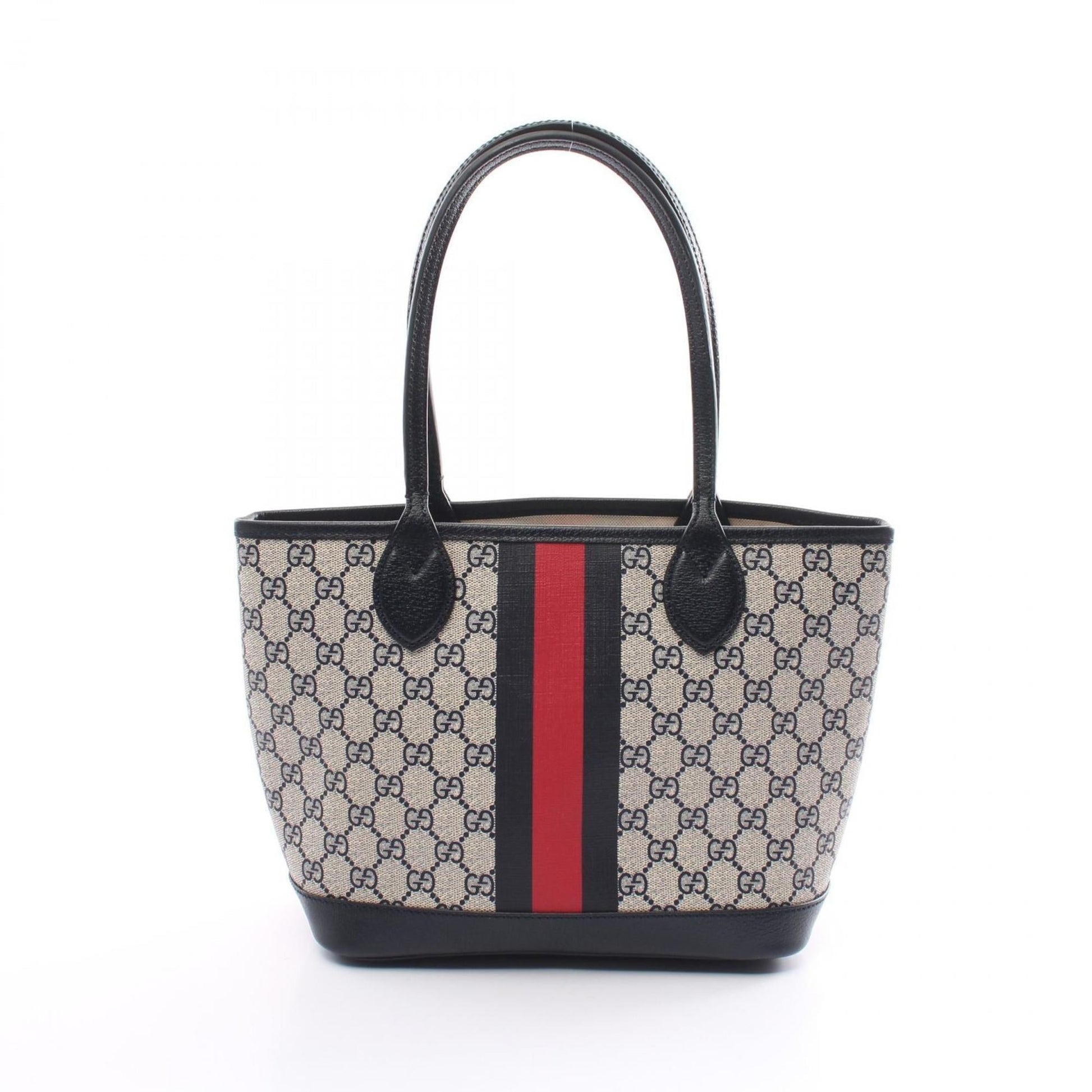 Gucci Black Multi-Color Coated Canvas Leather Tote Bag ()