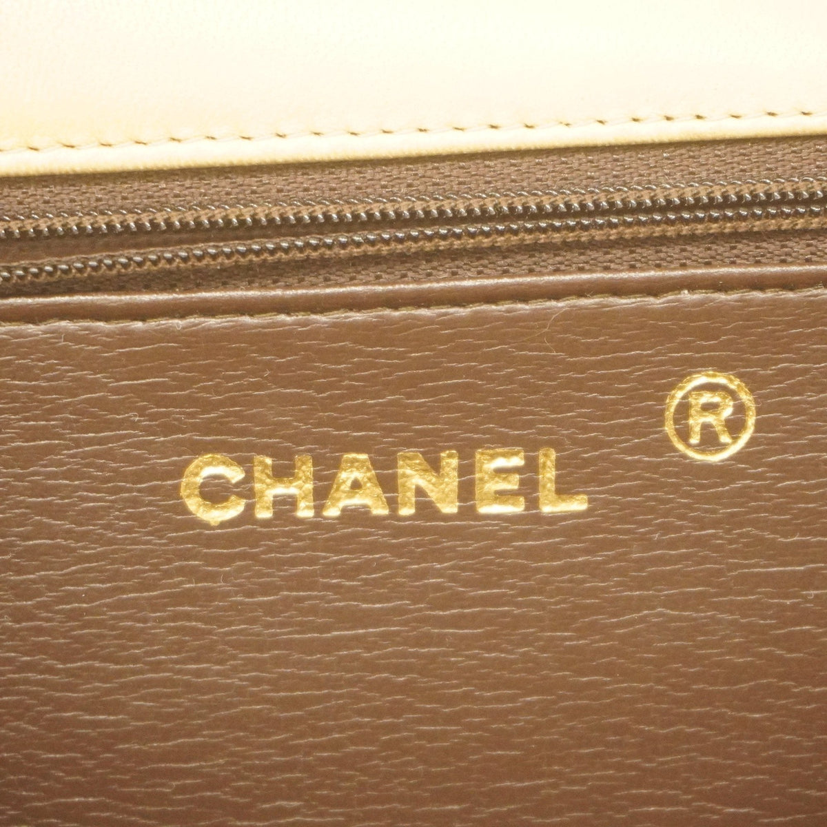 ChanelAuth  Matelasse Chain Shoulder Women's Leather Shoulder Bag Beige