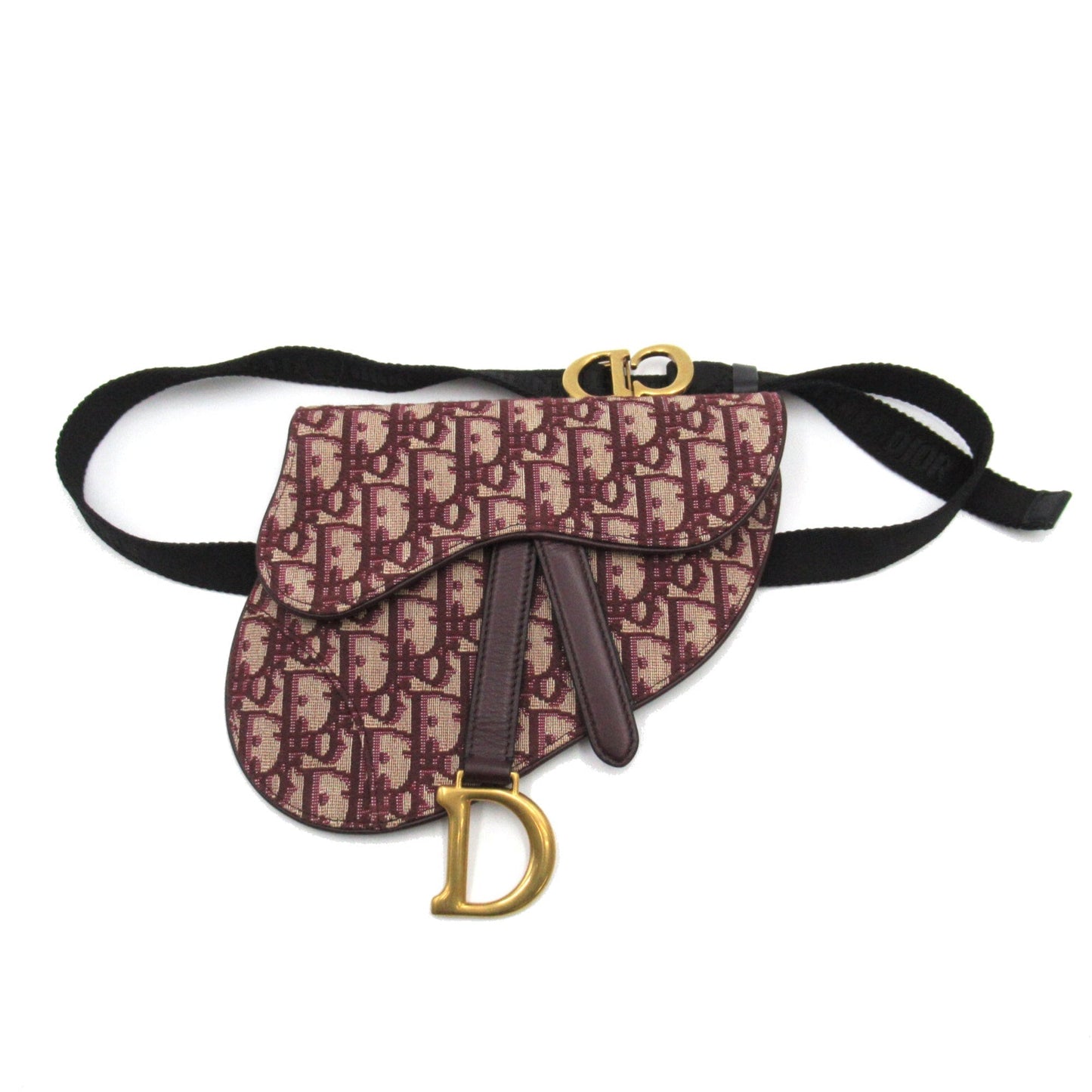 Dior Mini saddle bag Bordeaux system canvas