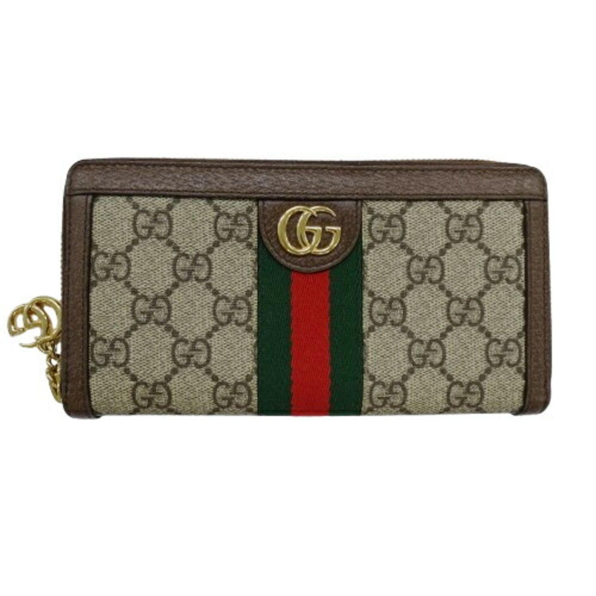 Gucci Brown Gg Supreme Long Wallet (Bi-Fold) ()