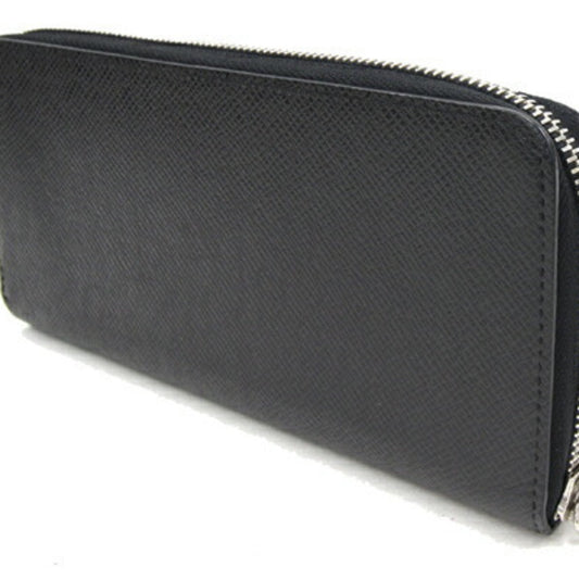 LOUIS VUITTON Round Long Wallet Taiga Zippy Vertical M30503 Noir Men's