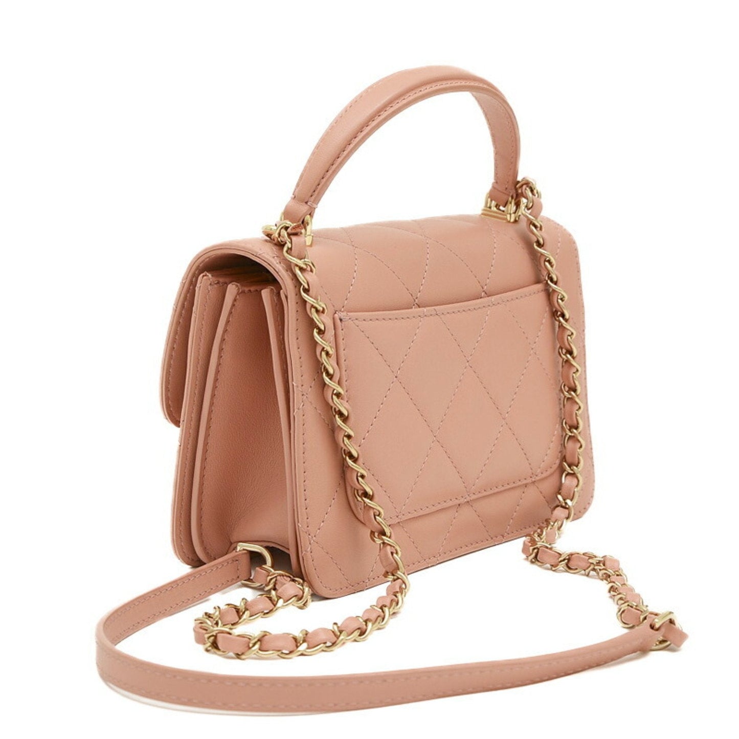 Chanel Matelasse Chain Shoulder Bag, Lambskin, Pink