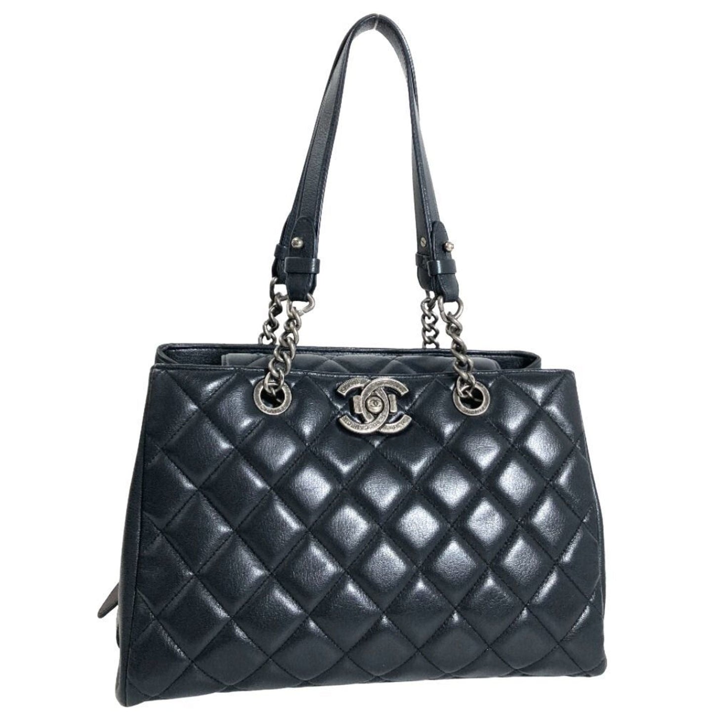 CHANEL Shoulder Bag Boy  Chain Calf Leather Black Women's