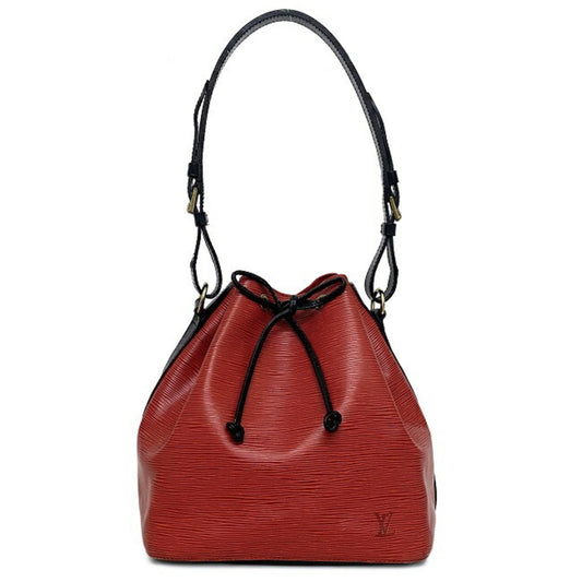 Louis Vuitton Petit Noe Red Black Epi M44172 Leather AK0965 LOUIS VUITTON Shoulder Bag One Two Tone Ladies