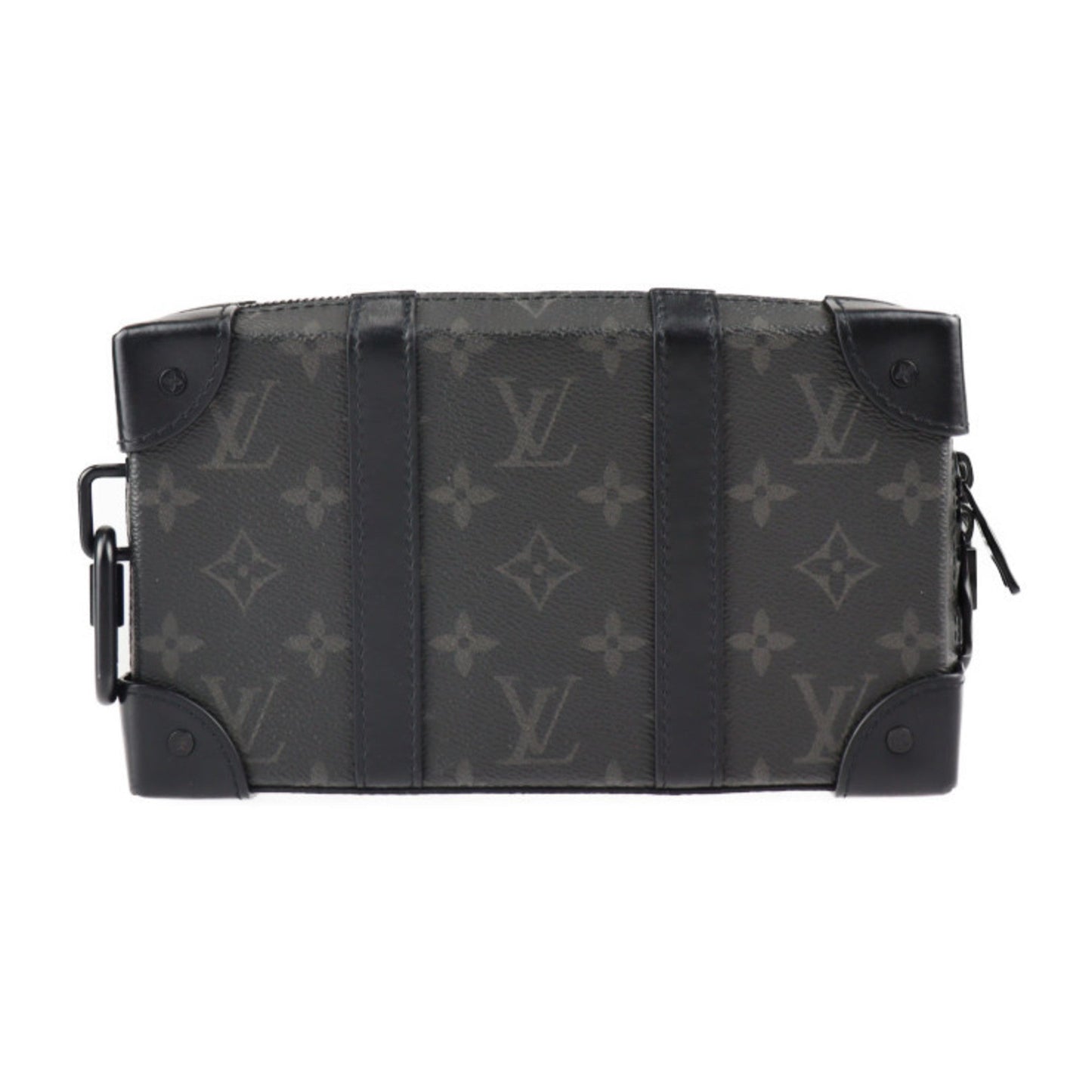 LOUIS VUITTON Soft Trunk Wallet Shoulder Bag M69838 Monogram Eclipse Leather Black Pochette 2WAY Clutch Second Vuitton