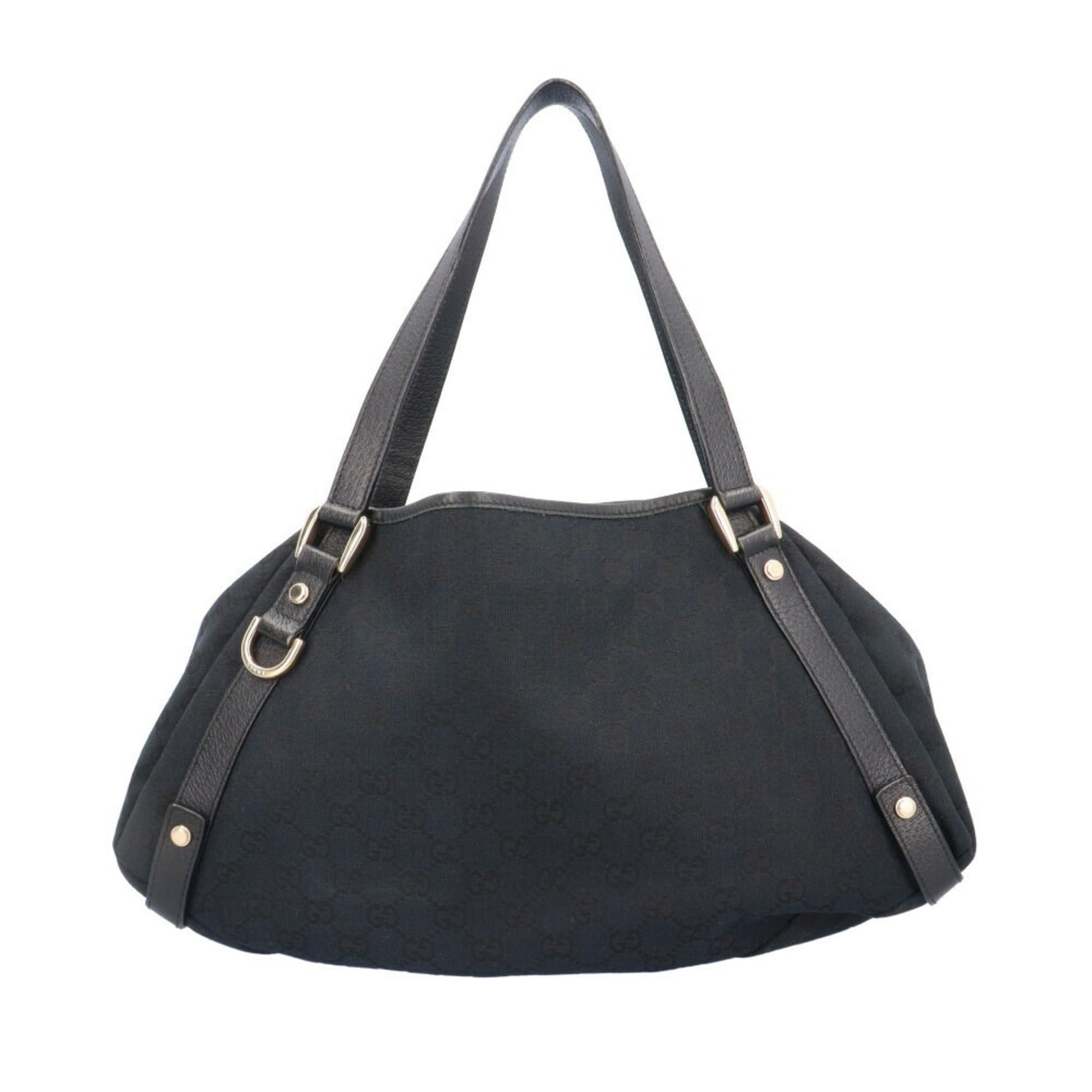 Gucci Abbey Black Gg Canvas Tote Bag ()