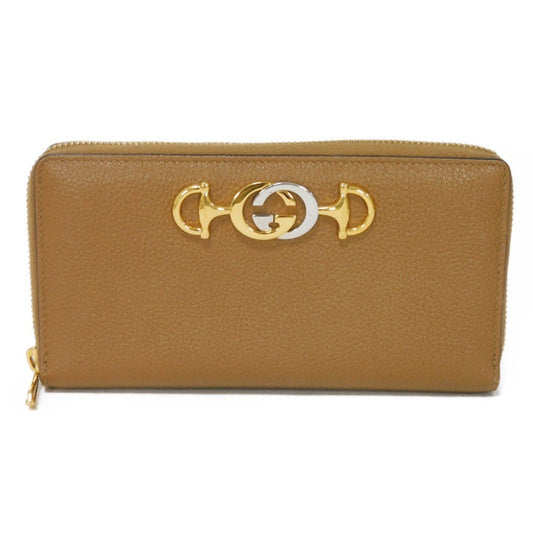 Gucci Brown Leather Long Wallet (Bi-Fold) ()