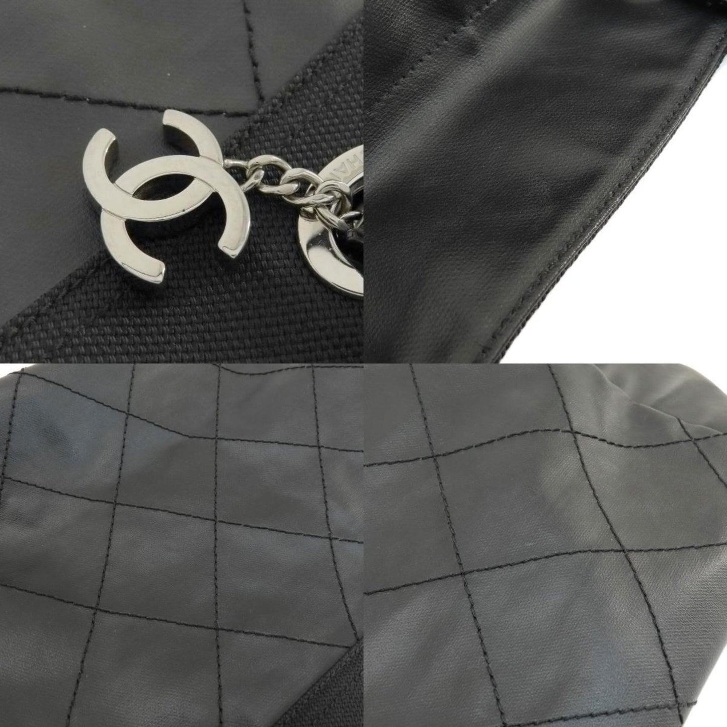 CHANEL Paris Biarritz Tote Bag Coated Canvas Women's