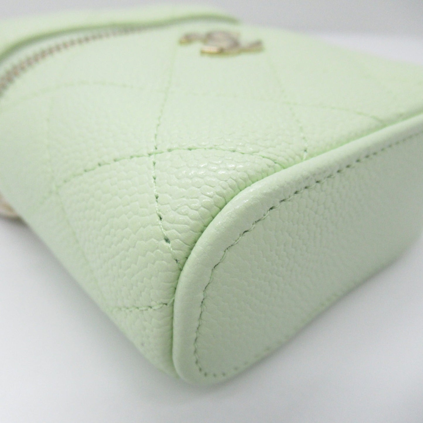CHANEL Vanity ChainShoulder Bag Green Light green Caviar Skin (Grained Calf) AP2503