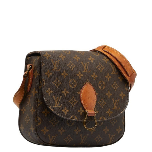 LOUIS VUITTON Monogram Saint-Clue GM Shoulder Bag M51242 Brown PVC Leather Women's