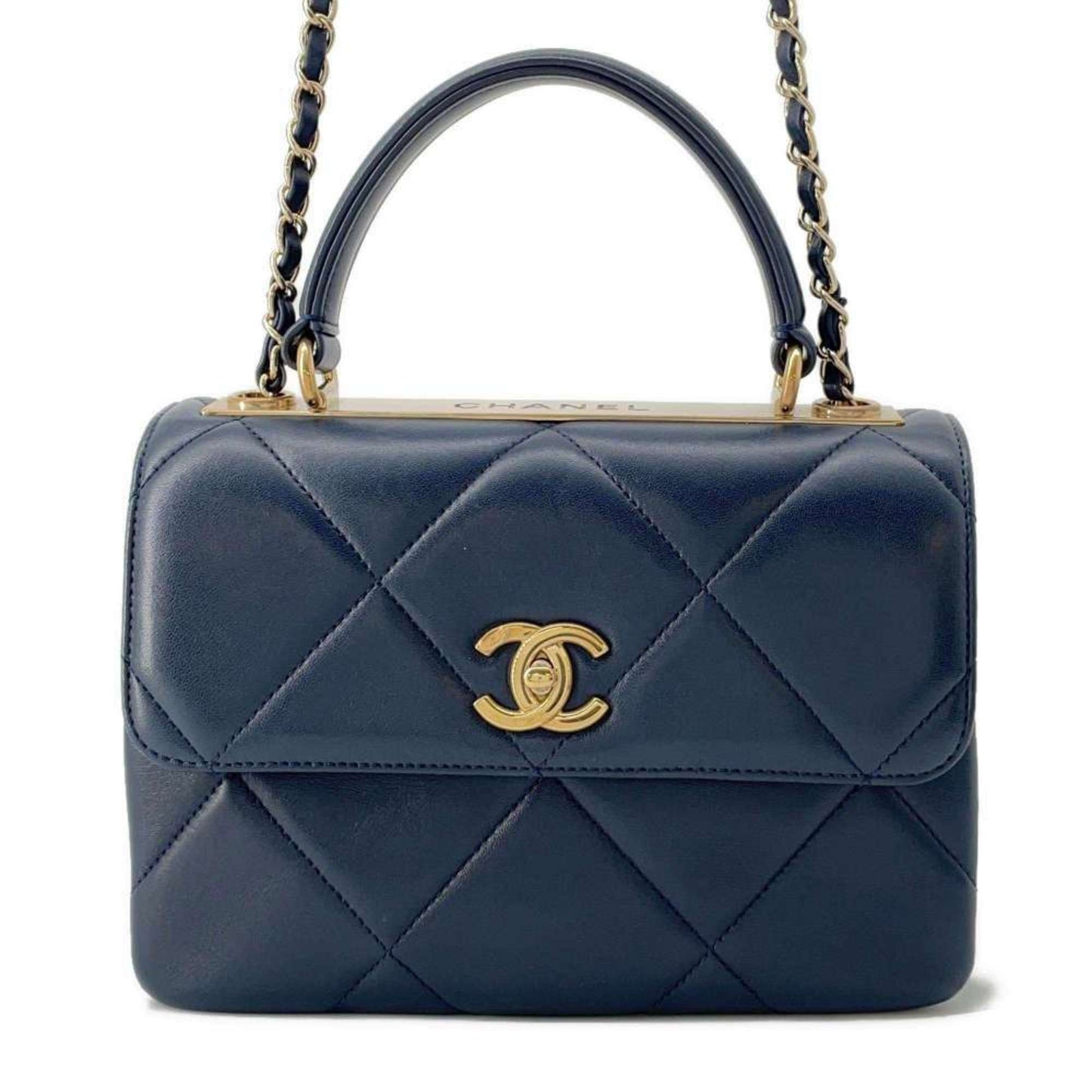 Chanel handbag Coco mark matelasse lambskin A92236 2way shoulder bag