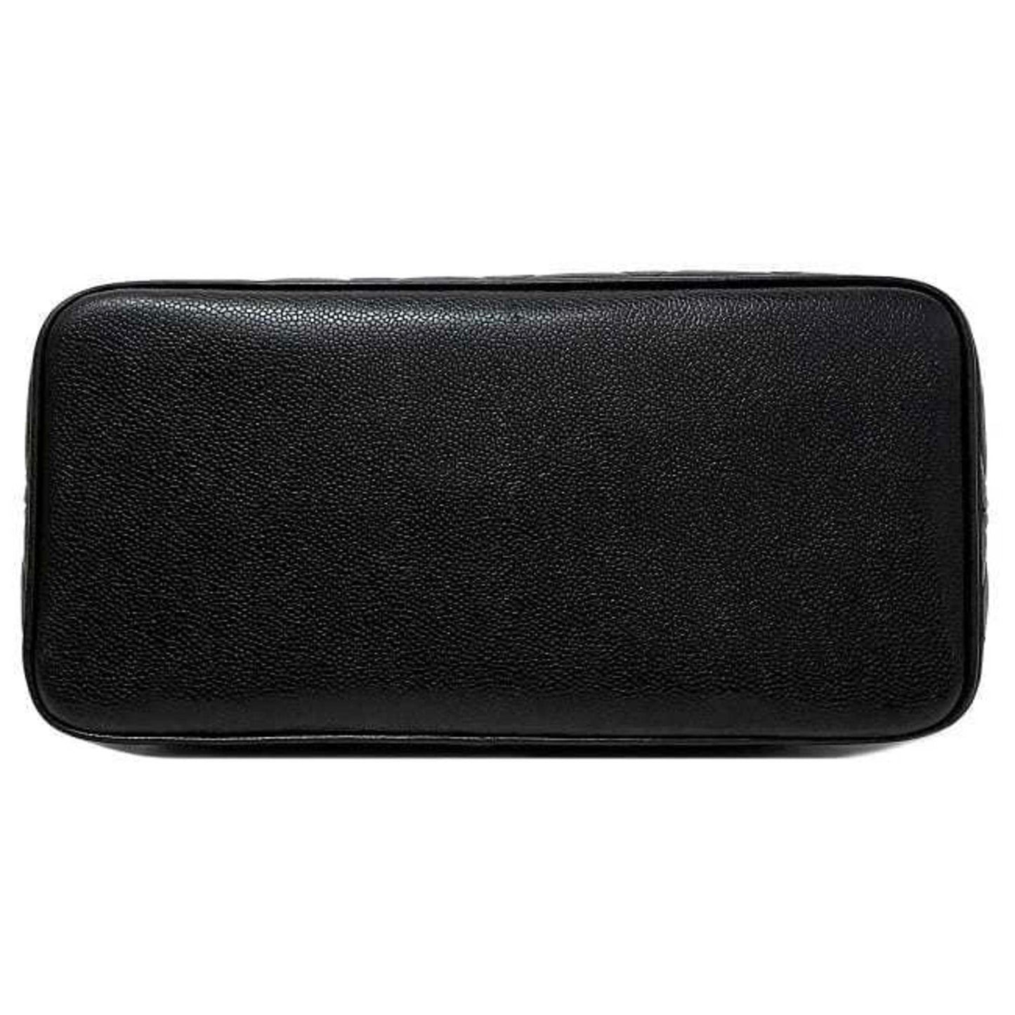 CHANEL reprint tote black gold A01804 bag leather caviar skin No. 5  coco mark quilting stitch