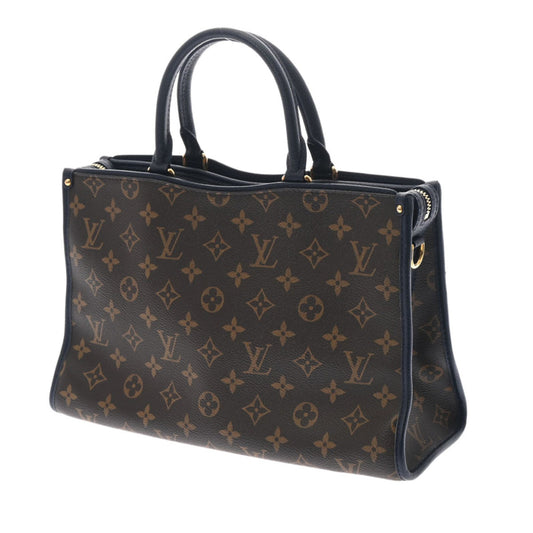 LOUIS VUITTON Monogram Popincourt PM Marine M43434 Women's Canvas Handbag