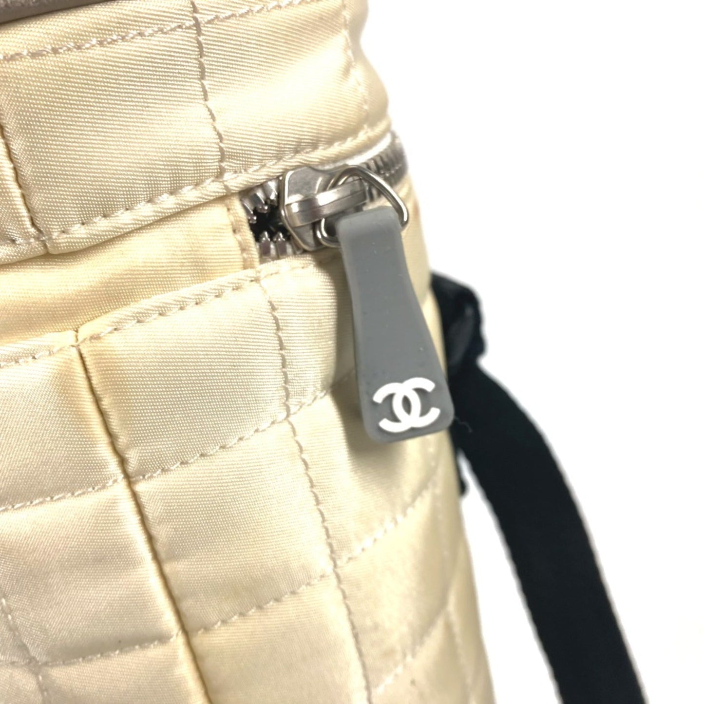 Chanel Sports Bottle holder Crossbody Shoulder Bag White Black