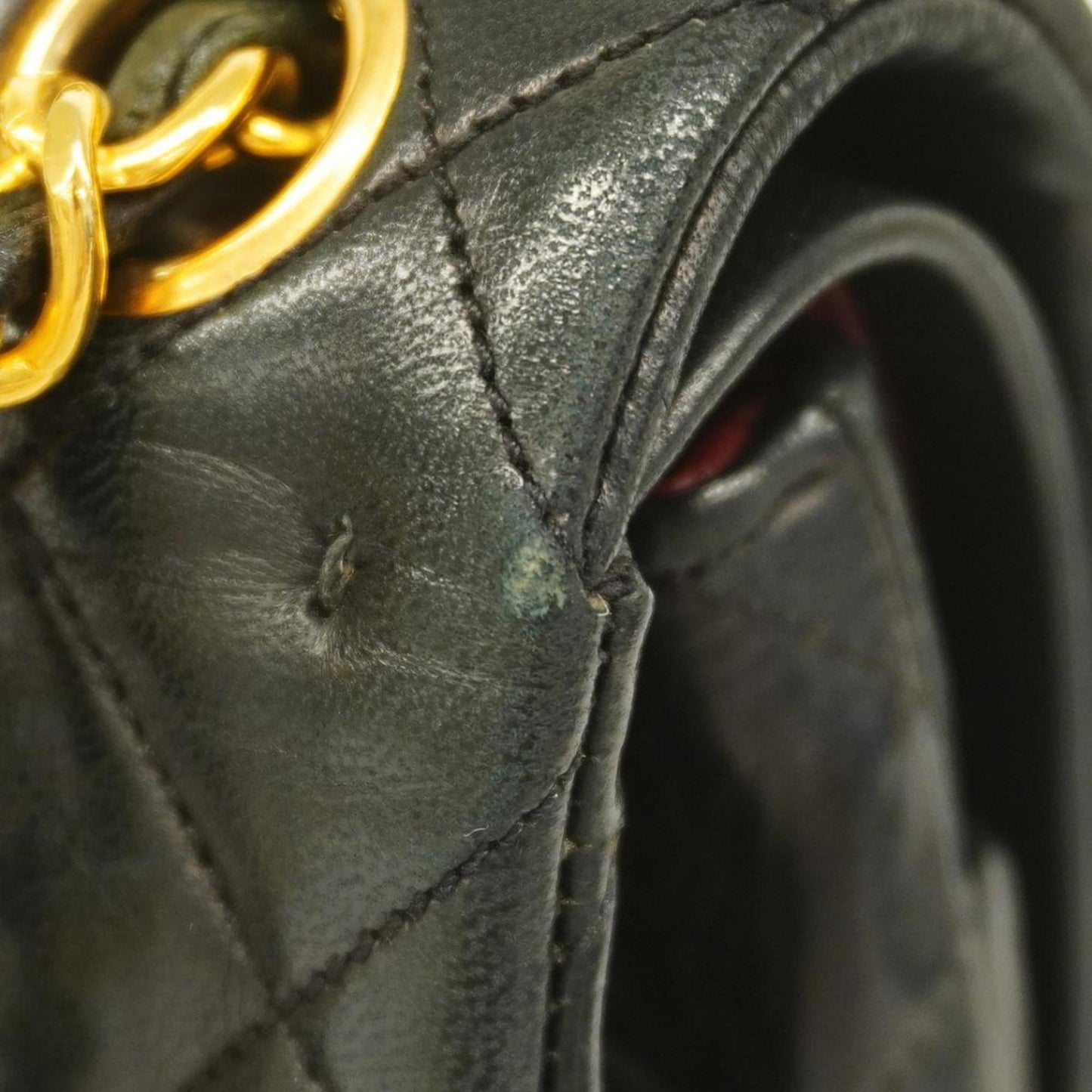 Chanel Shoulder Bag Matelasse W Flap Chain Lambskin Black Women's