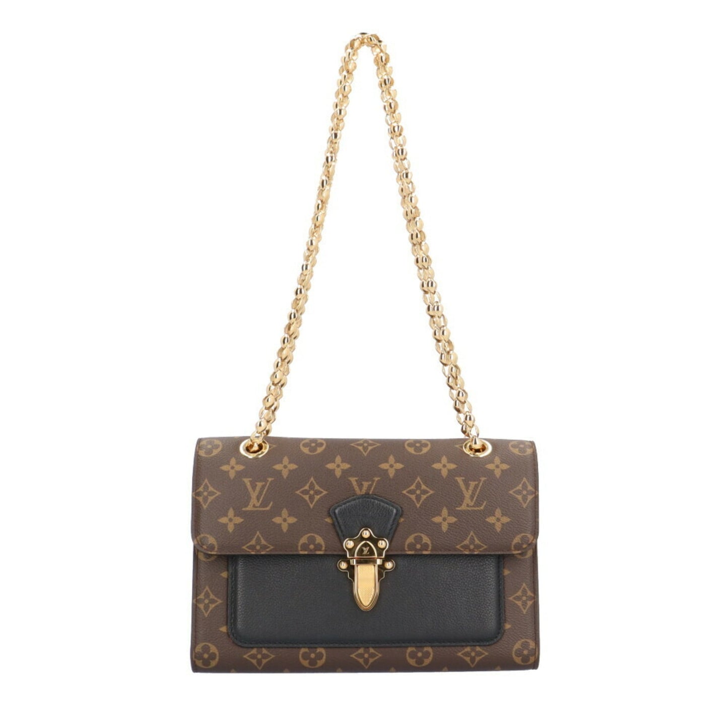 LOUIS VUITTON Victoire Monogram Shoulder Bag Canvas M41730 Brown Women's