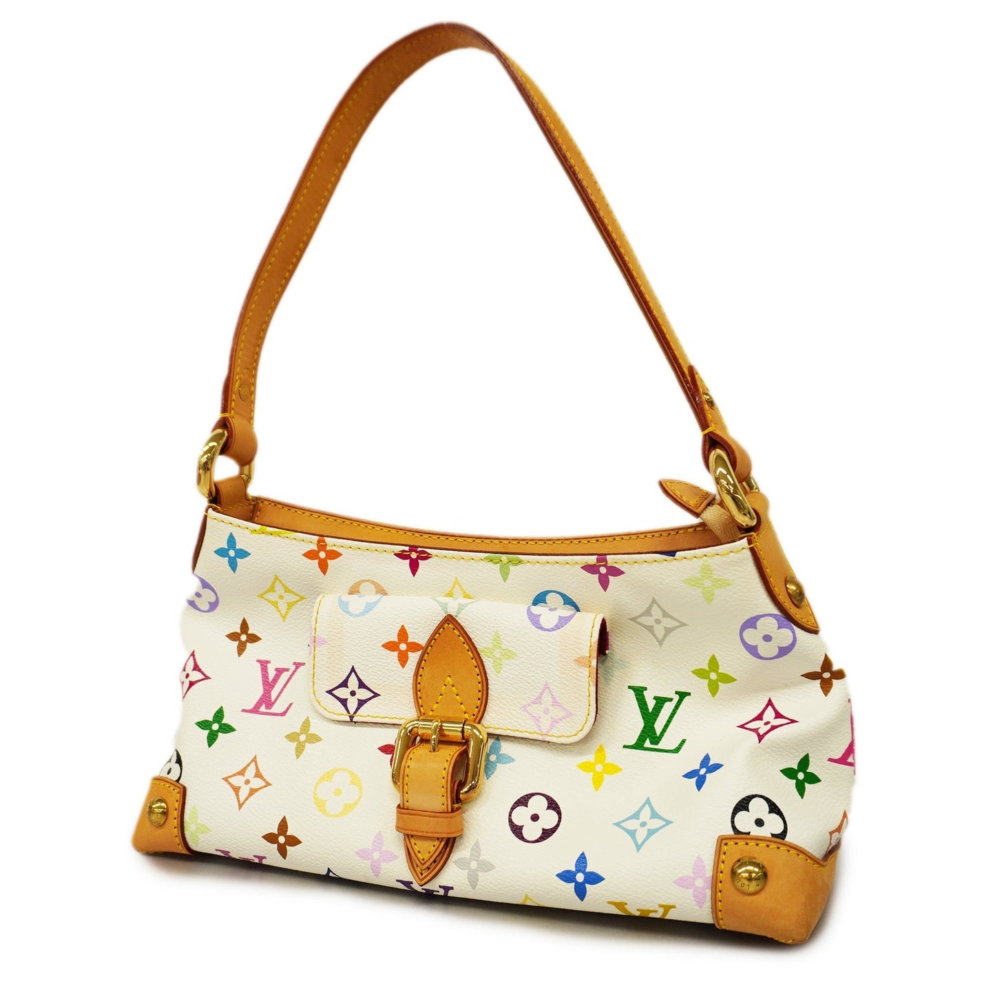 LOUIS VUITTONAuth  Monogram Multicolore Eliza Shoulder Bag Blanc