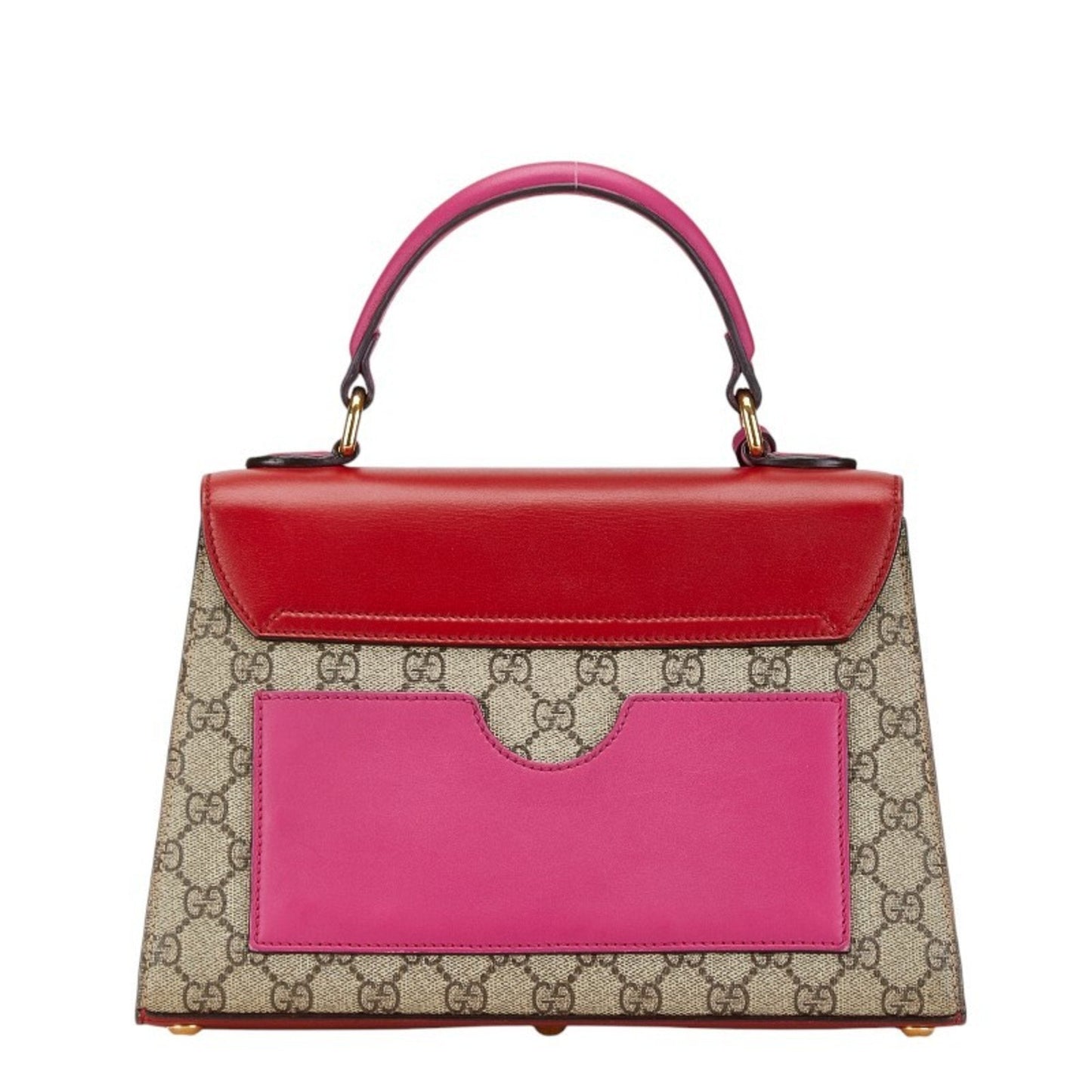 Gucci Beige Pink Red Color Pvc Leather Handbag Shoulder Bag
