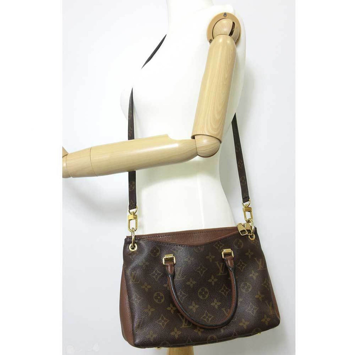 Louis Vuitton Palas BB Noisette Brown Handbag Shoulder 2way Ladies Monogram M43235