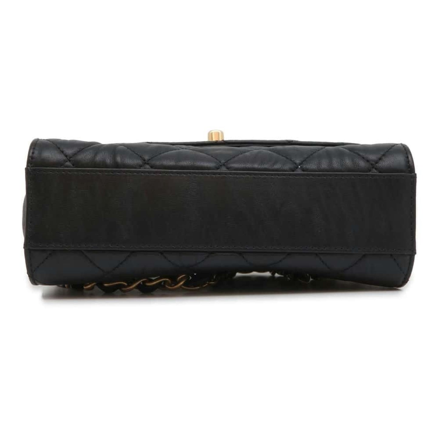 Chanel Chain Shoulder Bag Matelasse Crumple Lambskin AS2478 2way Handbag Black