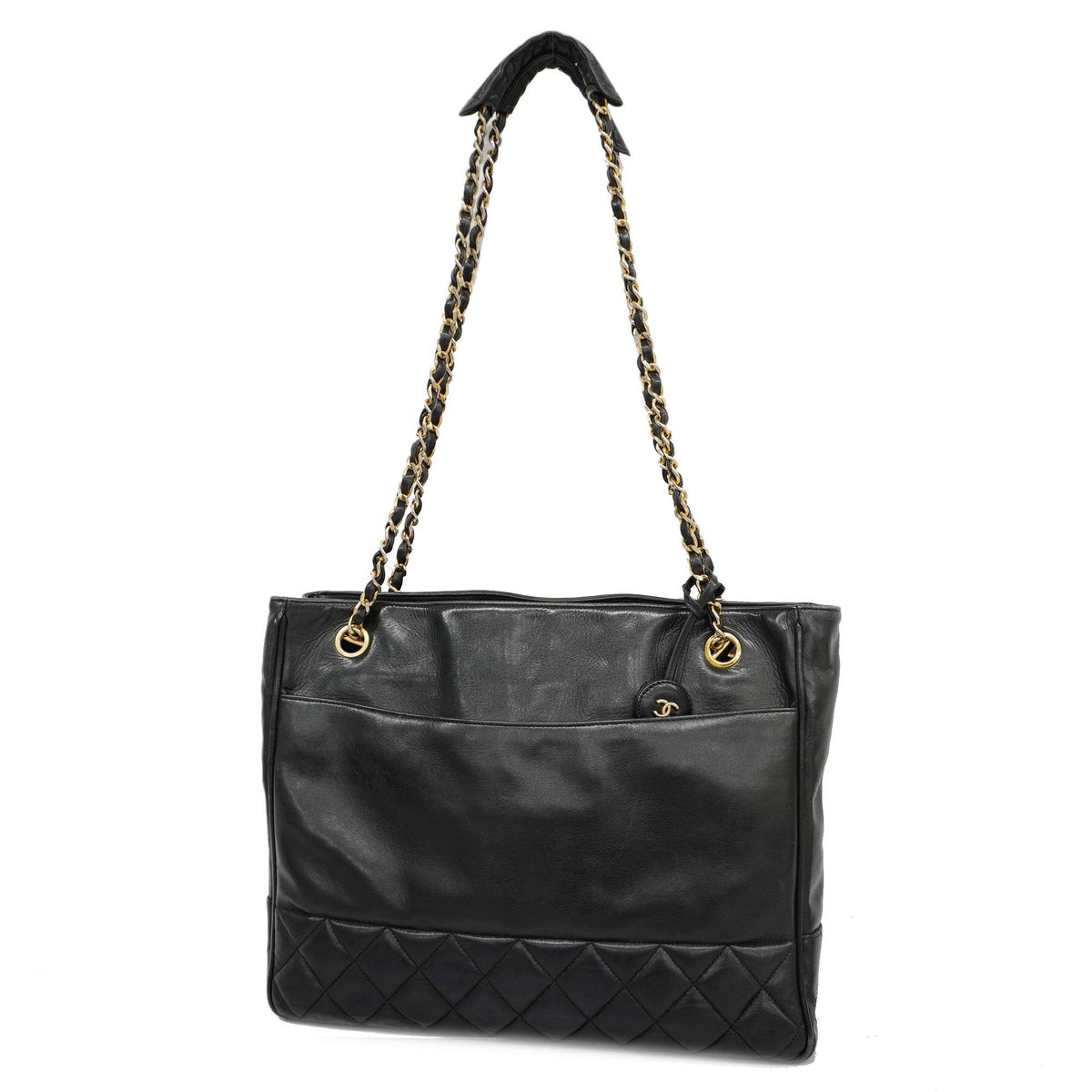 ChanelAuth  Matelasse Chain Shoulder Women's Leather Shoulder Bag Black