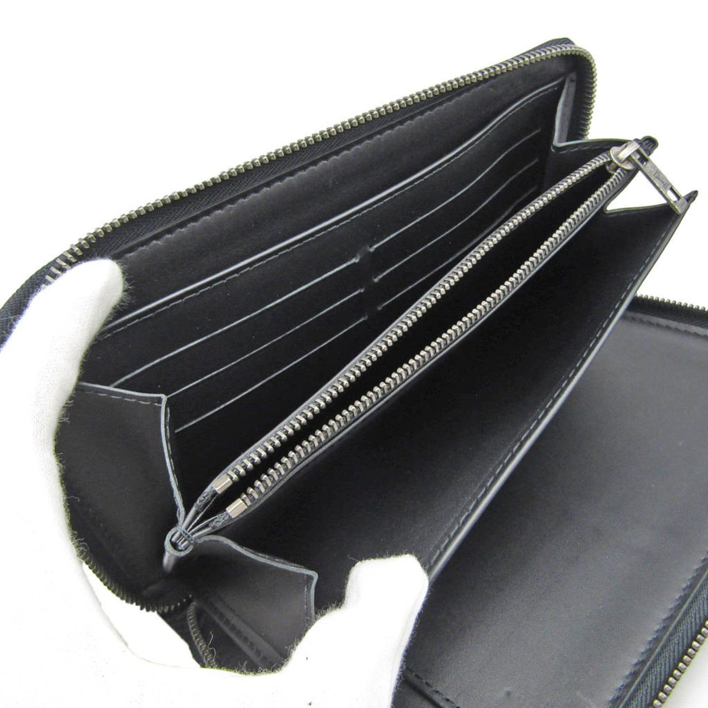 LOUIS VUITTON Zippy Organizer M97026 Men's Utah Leather Long Wallet [bi-fold] Basalt