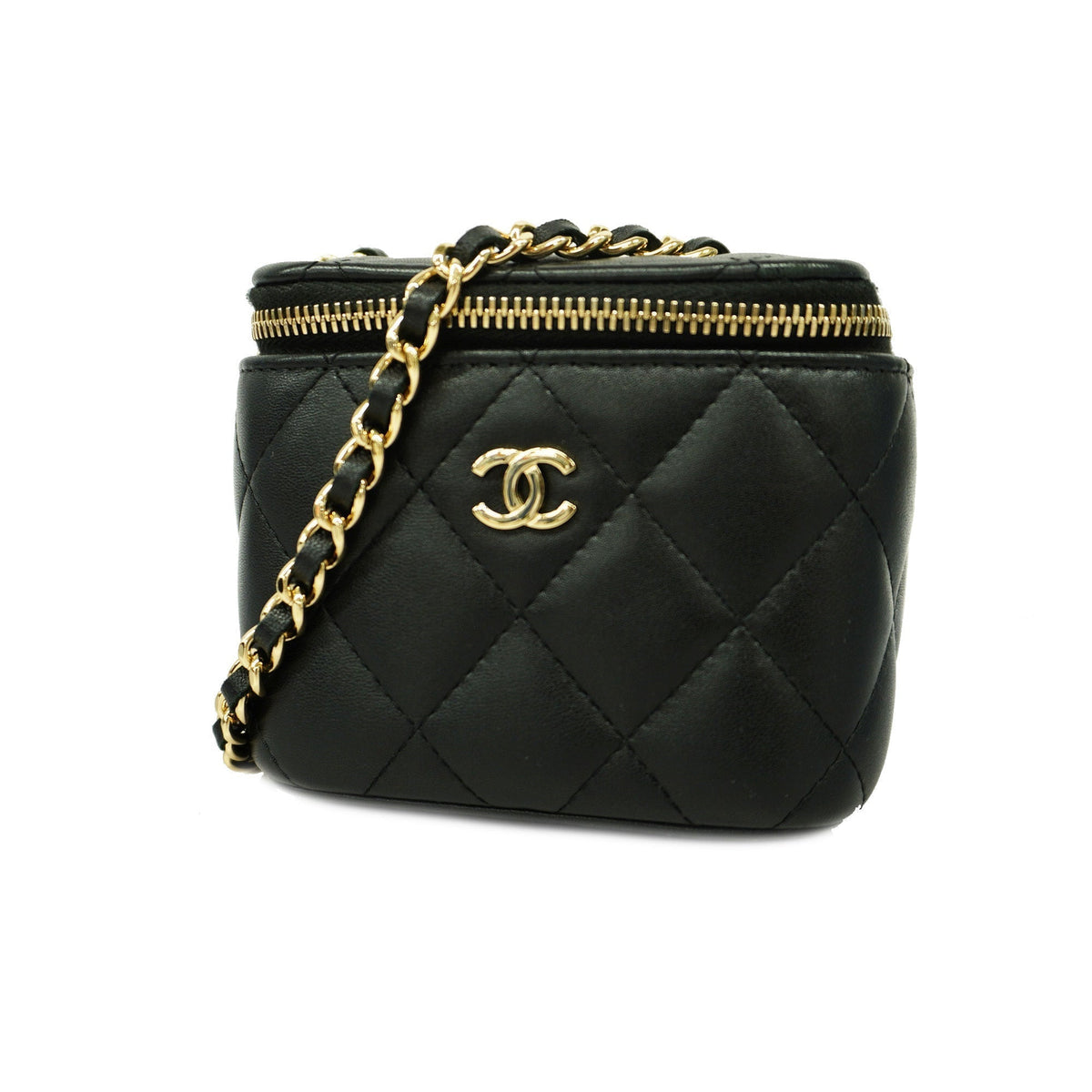ChanelAuth  Matelasse Vanity Bag Crochet Chain Shoulder Women's Vanity Bag