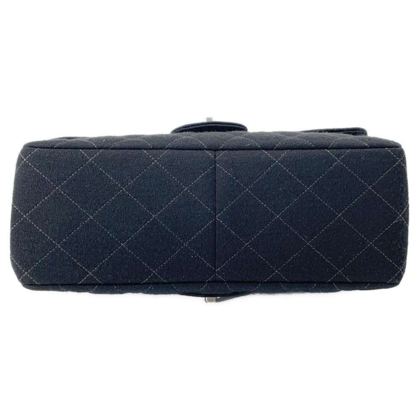 Chanel Shoulder Bag Double Face Matelasse Coco Mark Cotton CHANEL Black