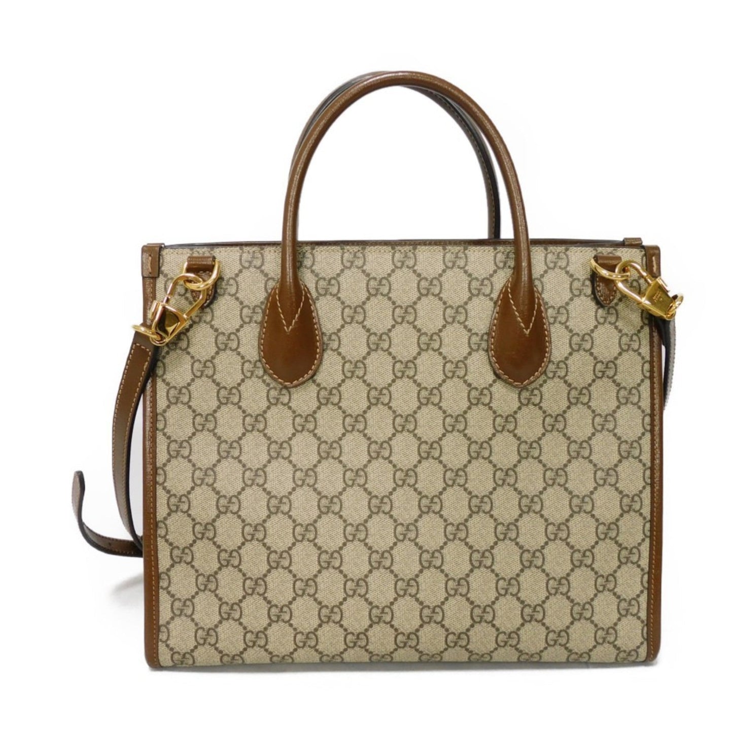 Gucci Beige Gg Supreme Leather Handbag Shoulder Bag Tote Bag
